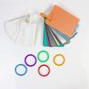Hebilla doble de 35 mm de diámetro interior, anillo de plástico de color para encuadernación manual, tarjeta de cuenta, encuadernación, libro abierto, anillo con hebilla, venta al por mayor