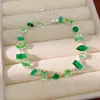 Pulsera ovalada de circón dopamina de colores, sensación de lujo ligero de nicho de alta gama, joyería exquisita y versátil