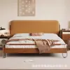 Estilo Minimalista Estilo Vintage Cama de Madeira Maciça Uso Doméstico Nórdico Quarto Principal Quarto Secundário Cama de Casal Nova 1,8m Cama de Quarto Tecido de Cama