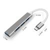 Adaptador divisor de interfaz múltiple para estación de acoplamiento USB 3.0 de uno a cuatro puertos, disco U, tipo C, base de expansión para computadora portátil