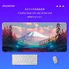Alfombrilla de escritorio con patrón de olas estilo japonés, grande y gruesa, adecuada para oficina y gaming, también funciona como alfombrilla para mouse y teclado; directo del fabricante, disponible para venta al por mayor