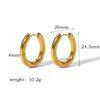 Pendientes Rectangulares de Acero de Titanio y Acero Inoxidable Transfronterizos Europeos y Americanos Pendientes Elegantes de Moda Acero Inoxidable Dorado de 18K Pendientes Sencillos