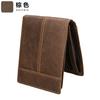 Atacado de Bolsas Guangzhou Transfronteiriça Retrô Couro de Vaca Carteira de Couro Genuíno Masculina Bolsa de Couro de Vaca Masculina Porta-Cartões Porta-Cartões de Ponto