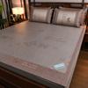 Nuevo juego de tres piezas de alfombrilla de ratán natural, alfombrilla de artemisa, alfombrilla de ratán de hielo de alta gama, alfombrilla de verano para aire acondicionado, alfombrilla de ratán antiguo, venta al por mayor