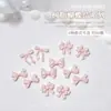 Joias para Nail Art Laço Rosa Fita de Balé Laço DIY Joia de Unha Vestível 50 Peças