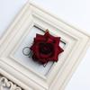 Cabeza de Rosa de Terciopelo Simulado Pastel Horneado Rosa Roja Material para Corsage Flor Decorativa para Ropa Flor de Boda