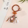 Colgante Estrella Curativa Linda de Madera Arcoíris Borla Tejida a Mano Llavero de Tuya Colgante Decoración para Bolso