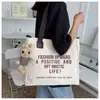 Bolsa de Lona Nova Feminina para Estudantes Universitários Bolsa Tote para Livros de Aula Moda Grande Capacidade Transversal Ombro de Mão Bolsa para Professor