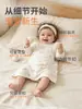 Pijamas para bebé de algodón puro, Clase A, para otoño e invierno, ropa de dormir de manga larga para bebés e infantes, ropa de dormir unisex para bebé, de una pieza