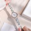 Reloj Ins Style Bestie para Niñas y Estudiantes, de Aspecto Elevado, a la Moda, Chica Estilo Bosque, Estilo Floral Simple, Blanco y Fresco
