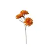 Flores artificiales al por mayor orquídea morada de 3 cabezas decoración de flor de boda arreglo floral para el hogar accesorios para fotografía flores falsas