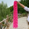 Guirnalda de flores de orquídea de imitación para boda, decoración de techo de hotel, flores colgantes de ratán, flores falsas, decoración de boda, tira de flores de hortensia, venta al por mayor