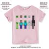 Meu mundo roupas infantis manga curta trabalho duro medo de jogo anime roupas meninos e meninas meia manga camiseta masculina roupas de verão