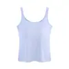 Camisola para mujer de nuevo estilo 2026 con sujetador incorporado, nuevo diseño de tirantes dobles para primavera/verano, se puede usar como capa exterior o como capa interior