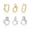 Hebilla de collar con colgante de plata de ley 925, accesorios de hebilla, hebilla de oro de 18 quilates, colgante de esmeralda DIY, hebilla de collar con hebilla de plata, accesorios de hebilla