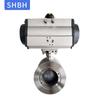 VQ647H/F-16P válvula de esfera em V pneumática de aço inoxidável flangeada para lodo granular, polpa, alta temperatura, resistente ao desgaste, válvula de corte