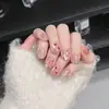 Manicura Uñas Portátiles Ojo de Gato Parches de Uñas Hechos a Mano Color Champaña Uñas Postizas Mayoreo Extraíbles y Versátiles