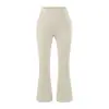 Calças de Yoga Roupas de Fora Cintura Alta Levanta Bumbum Micro Flare Moda Emagrecedoras Roupas de Fora para Dança Fitness Secagem Rápida Esportivas Calças Cropped