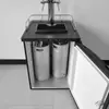 Máquina de cerveja resfriada a água Máquina de cerveja Equipamento de resfriamento a ar para fabricação de cerveja máquina, refrigerada duas cabeças e dois barris de trigo doméstico