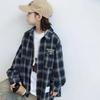Camisas de Otoño para Niños Primavera y Otoño 2025 Estilo Nuevo para Niños Mayores, Elegantes Camisas a Cuadros de Otoño para Niños, Modernas y Geniales