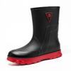 Botas de lluvia antideslizantes de longitud media para hombre, modernas, zapatos de goma para cocina, pesca, trabajo, lavado de autos, zapatos para el agua, botas de lluvia de caña baja