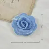 Parche de Rosa Tridimensional de 3 cm Aplicación de Tela Flor Bordada por Computadora Accesorio Decoración de Ropa Ramillete Textiles del Hogar Accesorio de Decoración de Ventanas