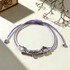 Pulsera Semiterminada Cuerda de Mano Tejida a Mano Nudo Diamante DIY Cuentas Oro Hebilla de Seguridad Año Animal Cuerda Roja en Stock