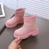 Botines Deportivos de Punto para Niñas 2026 Primavera y Otoño Nuevos Modernos Botas para Niñas Versátiles Slip-On Botas Tipo Calcetín