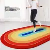 Alfombra de Entrenamiento de Terciopelo de Cristal Alfombra de Yoga para el Hogar Interior Antideslizante Silenciosa Ovalada Alfombrilla de Piso para Saltar la Cuerda Fitness Alfombrilla Aislante de Sonido Amortiguadora de Impactos