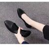 Zapatos de Trabajo Cómodos de Cuero Suave Estilo Nuevo 2026 para Mujer, Zapatos Slip-On de Suela Blanda Estilo Chino, Serie de Trabajador de Oficina de Punta Redonda