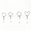 Llavero con cadena, hebilla en forma de estrella, hebilla en forma de corazón, llavero combinado, accesorios para juguetes y equipaje, disponible en varios tamaños