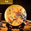 Estante de Exposição de Móveis Suaves de Quarto Modelo Armário de Chá Bule Chinês Bule de Ferro Vaso de Cerâmica Sala de Chá Casa de Chá Ornamentos Retrô