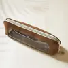 Bolsa de Armazenamento para Pincéis de Maquiagem Bolsa Transparente Grande Capacidade Estojo Transparente de PU para Lápis de Sobrancelha Pincel de Sombra Bolsa de Armazenamento Porta-Lápis Estojo para Lápis