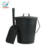 Lareira de casa barril cinza terno de barril com pá e vassoura estilo transfronteiriço Amazon barril de carvão lareira barril de carbono 27cm