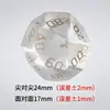 Dados Poliedros de Cristal Blanco Sintético Grabados para D&D Dungeons and Dragons Juego de Siete Piezas Z01