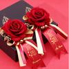 Corsage de noivo e noiva para casamento acessórios para casal de casamento corsage decorações festivas corsage rosa simulação flor de seda