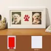 Marco de Fotos Conmemorativo de Huella de Pata de Mascota de Tres Piezas Set de Exhibición de Marco de Fotos de Recuerdo DIY de Huella de Pata de Gato y Perro con Almohadilla de Tinta Al por Mayor en Stock