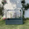 Macetero de metal galvanizado para jardín de flores, macetero cuadrado para hortalizas, macetero de metal.