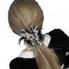 Pinza de Agarre para Cabello con Borla de Mariposa y Pluma Super Hada Diseño de Nicho Sentido Avanzado Pasador Disco para la Parte Trasera de la Cabeza Adorno para el Cabello Pinza de Agarre para el Cabello de Aleación