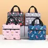 Nueva Bolsa de Almuerzo Cuadrada Floral de Moda y Tendencia para Trabajadores de Oficina, Bolsa de Almuerzo para Llevar Comida Fuera, Bolsa de Hielo para Mantener Frío, Bolsa Térmica