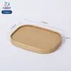Caixa de almoço descartável, caixa de embalagem retangular de papel kraft para levar fast food, caixa de almoço para piquenique, caixa de bento para salada, tamanho grande