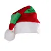 Novo Chapéu de Natal Listrado Vermelho e Verde 2026 para Adultos e Crianças, Headwear de Pelúcia para Decoração de Festa de Feriado e Foto