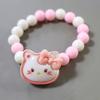 Pulseira de desenho animado para meninas Sanrio Crianças Pulseira de pérolas Nova cor Colar para meninas Feito à mão Princesa Corda