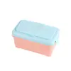 Lonchera rectangular de plástico 700ml lonchera portátil para estudiantes y trabajadores de oficina, apta para microondas con tapa hermética, lonchera para estudiantes
