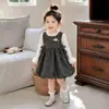 Vestidos para Niñas Primavera y Otoño 2025 Nuevos Elegantes Vestidos de Princesa Infantiles Vestidos de Primer Cumpleaños para Bebé Conjunto de Dos Piezas