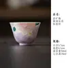 Juego de Té de Cerámica Pintado a Mano con Color Bajo Esmalte Peonía Humo Morado, Gaiwan, Tetera, Taza de Maestro, Taza de Degustación, Posavasos, Posatazas, Taza de Café