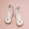 Botas de Cuero Cómodas para Niñas para Uso Exterior Nuevo Estilo Otoño e Invierno 2025 Botines Cortos Versátiles de Suela Suave para Niñas Pequeñas Estilo Infantil Botas de Princesa