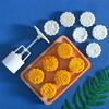 Herramientas de Repostería para Cocina 50g Molde Redondo Piel de Durazno para Pastel de Luna Estilo Chino Casero Molde para Pastelería Prensado Manual