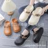 Plataforma Transfronteiriça Bocken Shoes Feminino 2024 Primavera Novo Conjunto de Verão Slip-on Preguiçoso Meio Chinelo Bocken Shoes
