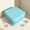 Caja de Joyería Portátil para Niñas, Anillos, Pendientes, Pulseras, Bolsa de Cosméticos a Prueba de Polvo, Dulce Caja de Almacenamiento para Bisutería